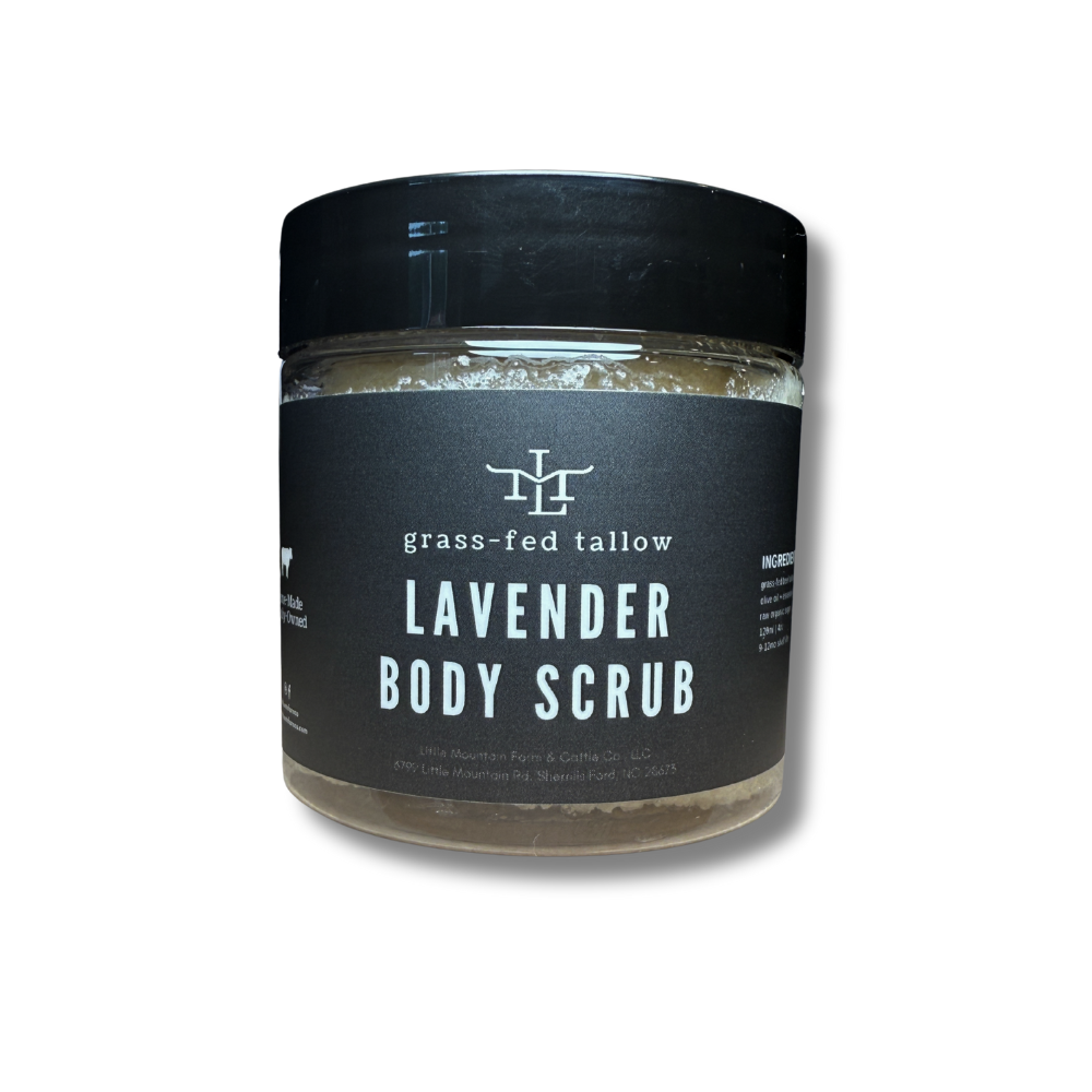 Grass-Fed Lavender Tallow Body Scrub (4oz)